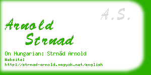 arnold strnad business card